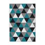 Voir la diapositive 1 : Paris Prix Tapis Géométrique à Poils Courts  Now II  Turquoise