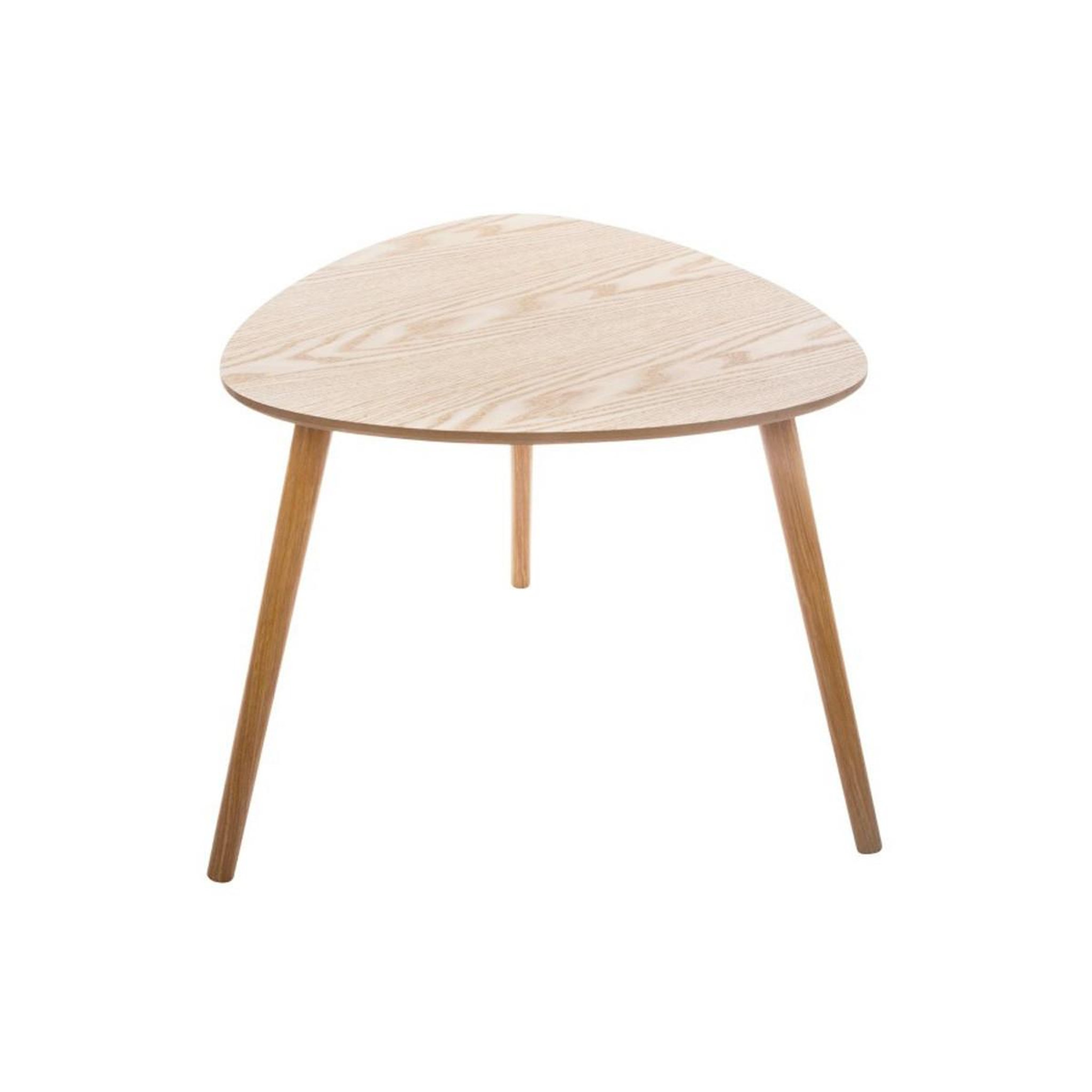 Voir la diapositive 4 : ATMOSPHERA Lot de 3 tables à café en bois  mileo  60cm naturel