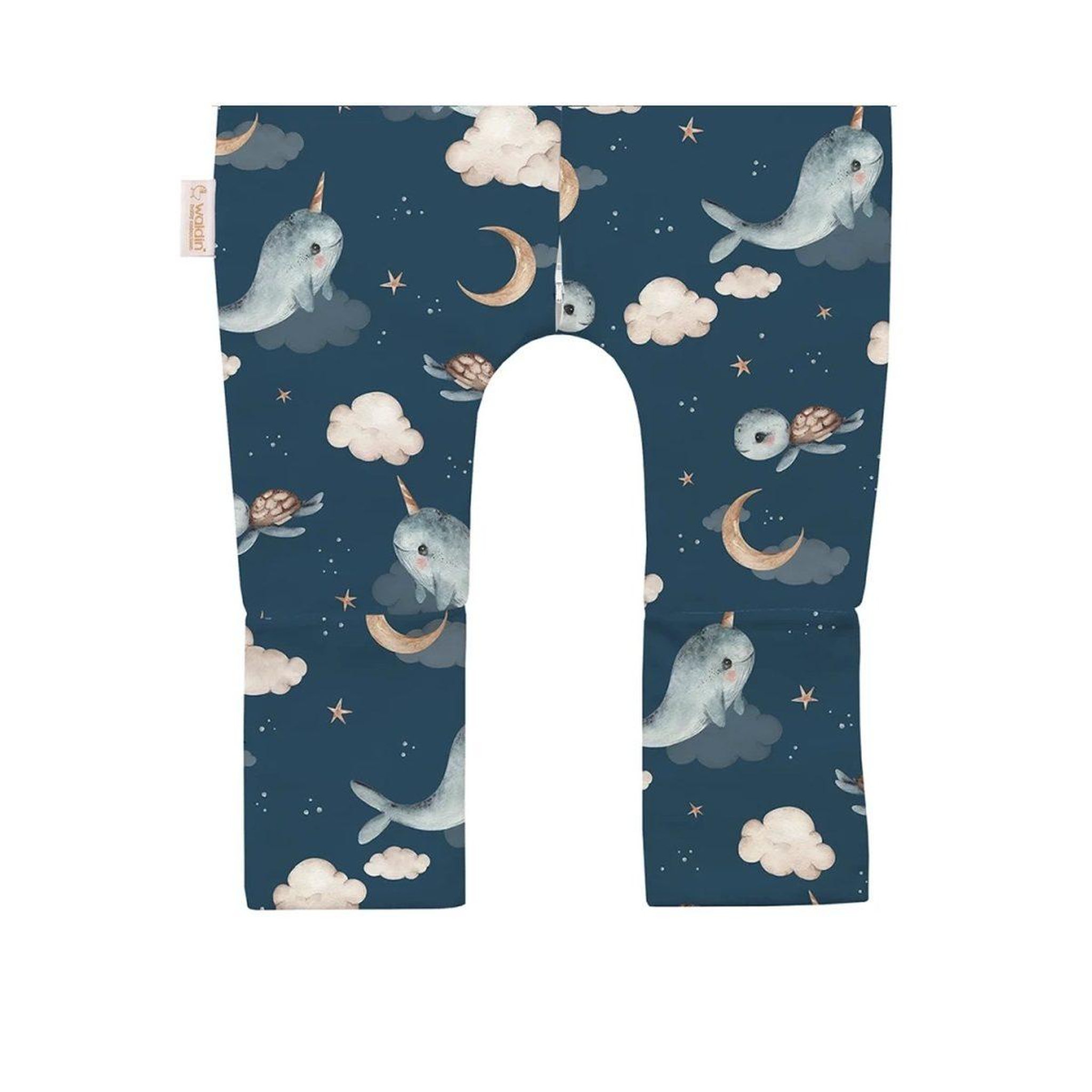 Voir la diapositive 3 : WALDIN Gigoteuse à jambes en coton 2,5 TOG - taille S (1-2 ans) - motif baleine, bleu foncé