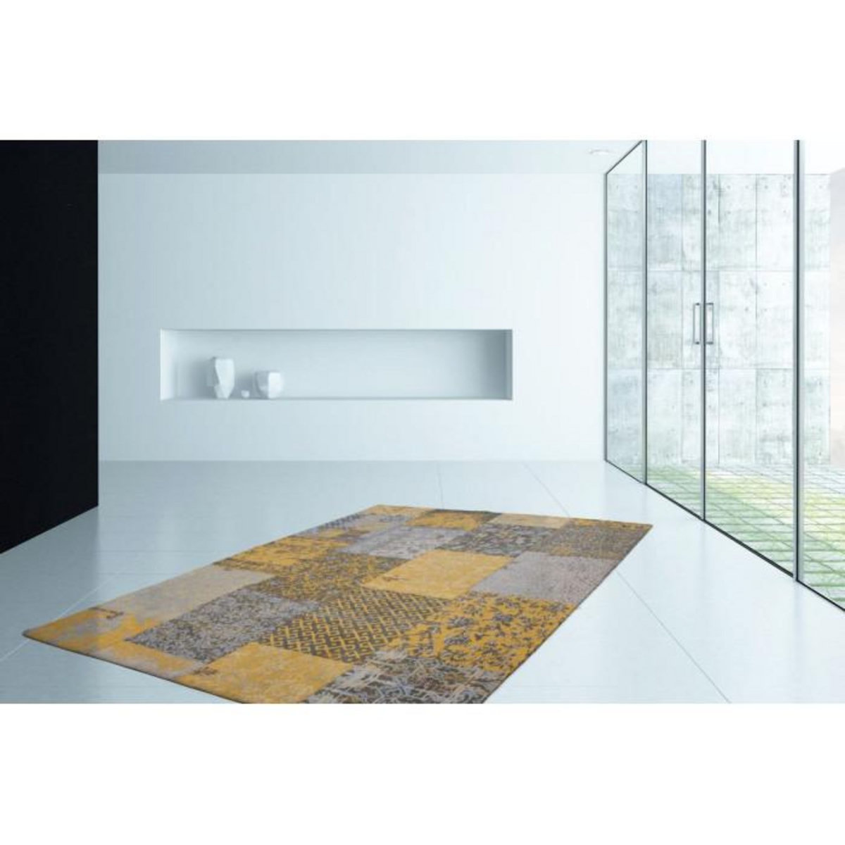 Paris Prix Tapis Tissé Vintage Patchwork  Symphony  Or