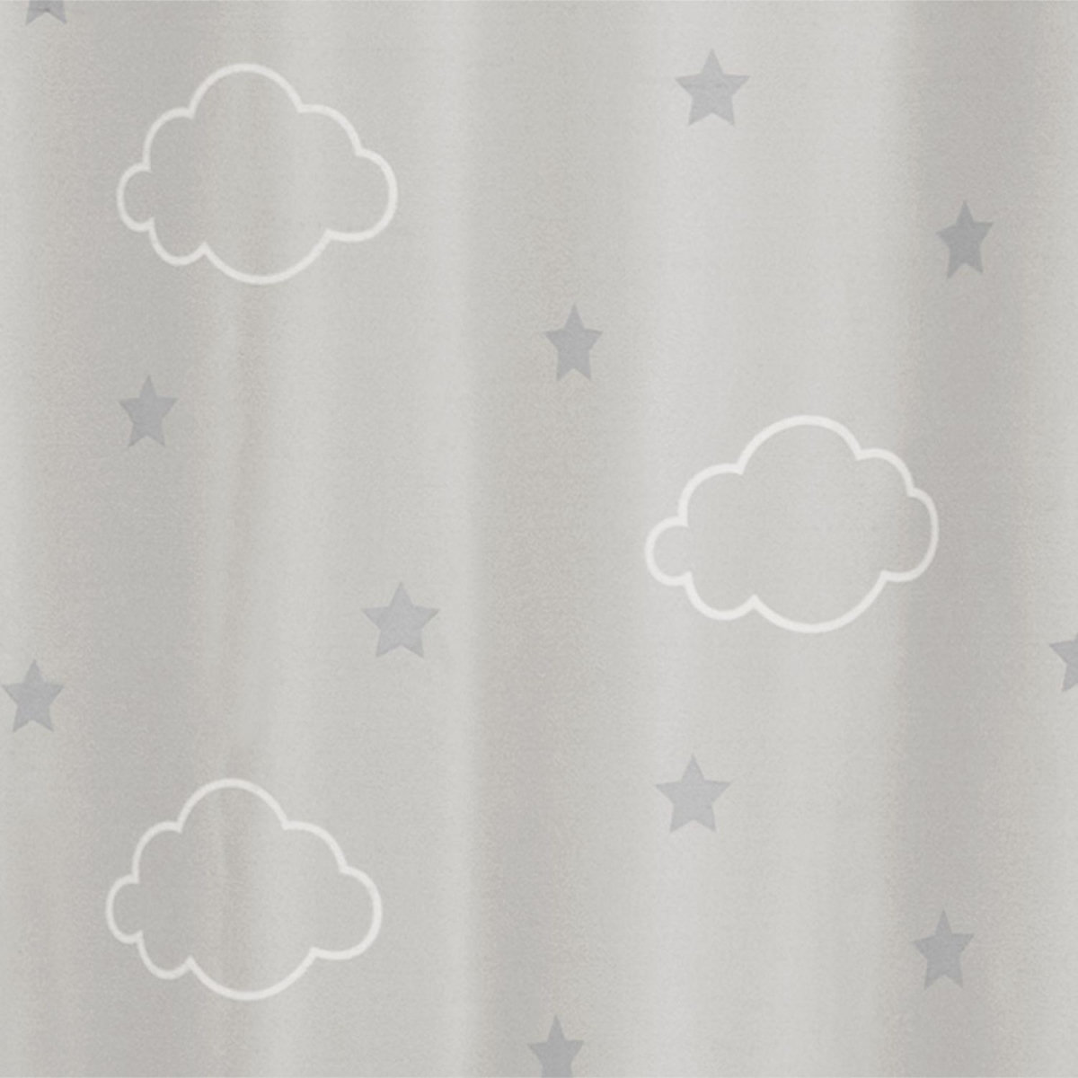 Atmosphera Kids Rideau occultant phosphorescent enfant Nuages - 140 x 250 cm - Blanc