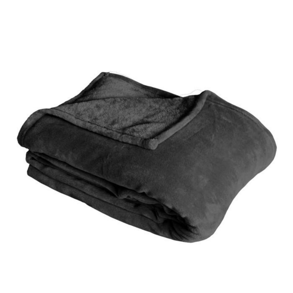 Paris Prix Plaid Polaire XL Uni  Coral Fleece  180x220cm Gris Foncé