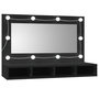 Voir la diapositive 5 : VIDAXL Armoire à miroir avec LED noir 90x31,5x62 cm