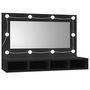 Voir la diapositive 5 : VIDAXL Armoire à miroir avec LED noir 90x31,5x62 cm