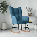 VIDAXL Chaise a bascule Bleu Velours