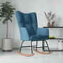 Voir la diapositive 1 : VIDAXL Chaise a bascule Bleu Velours
