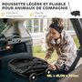 Voir la diapositive 4 : PAWHUT Poussette chien chariot 4 roues pliable avec poignée multidirectionnelle - nombreux équipements - noir