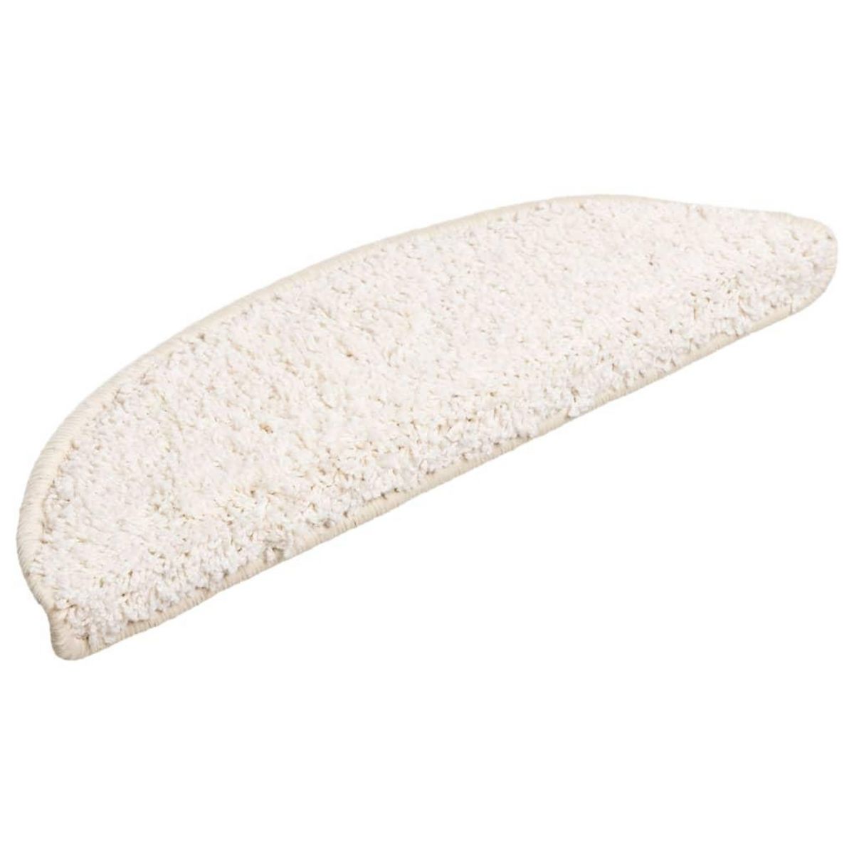 VIDAXL Tapis d'escalier 15 pcs blanc 56x17x3 cm