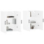 Voir la diapositive 3 : VIDAXL Armoires murales 2 pcs blanc 69,5x34x90 cm