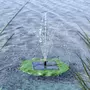 HI HI Pompe de fontaine solaire flottante Feuille de lotus