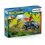 Voir la diapositive 5 : Schleich Fuite sur quad face au vélociraptor Dinosaurs