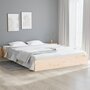 Voir la diapositive 2 : VIDAXL Cadre de lit sans matelas bois massif 140x200 cm