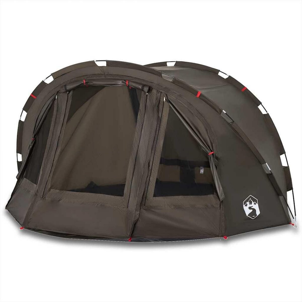 VIDAXL Tente de peche 4 personnes marron impermeable