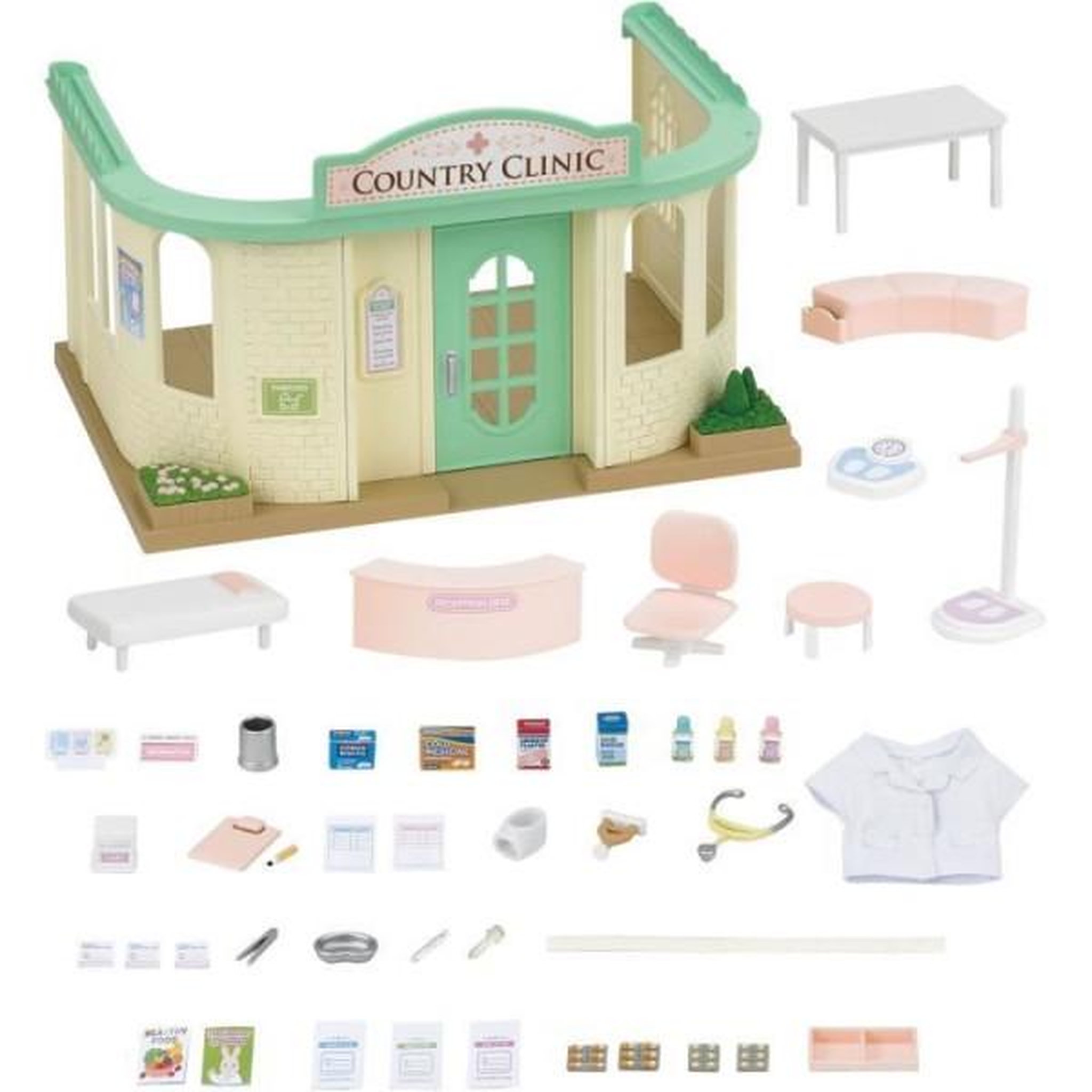 Voir la diapositive 2 : Sylvanian Families Cabinet médical miniature - SYLVANIAN FAMILIES - 5096 - Accessoires inclus