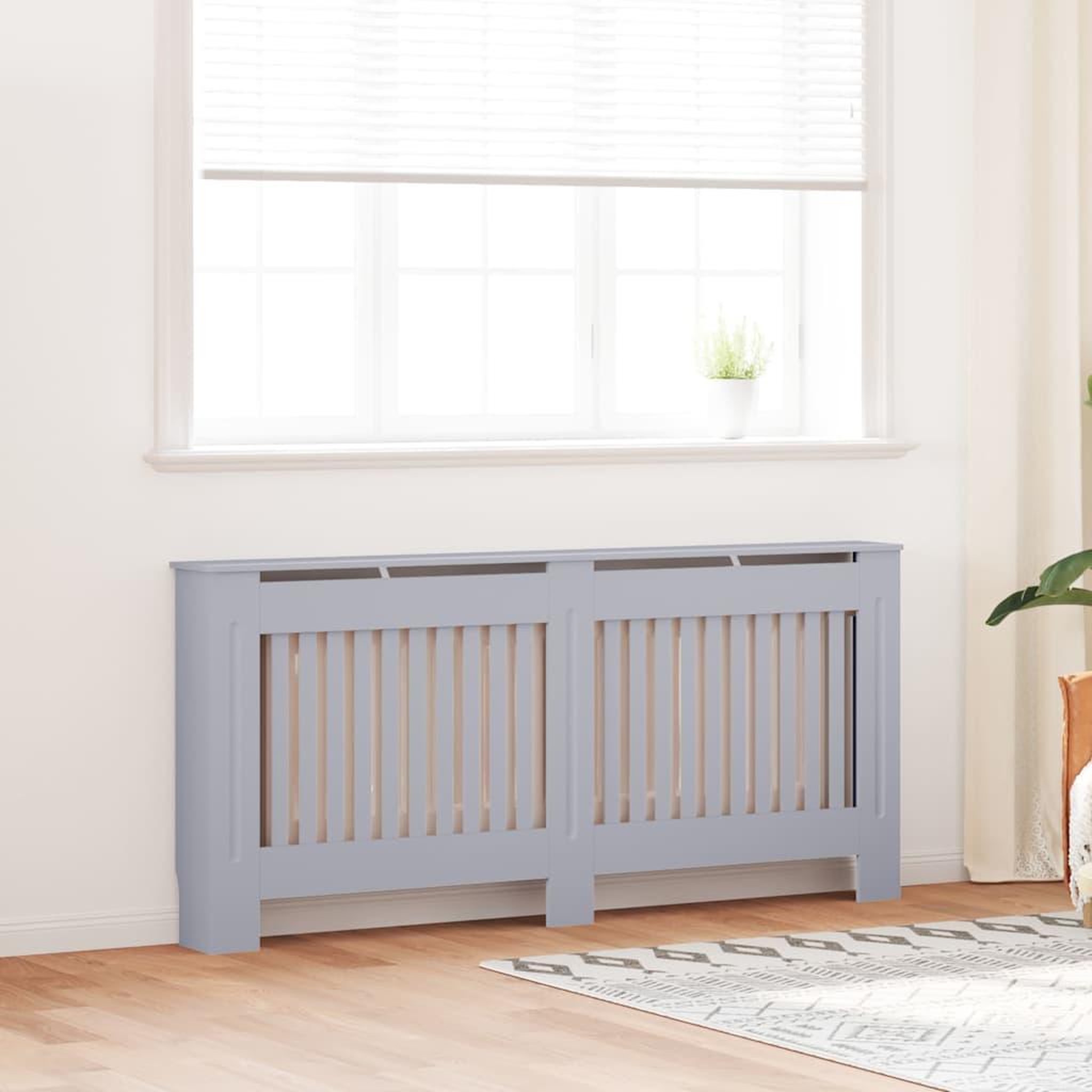 VIDAXL Cache-radiateur anthracite 172x19x81,5 cm MDF