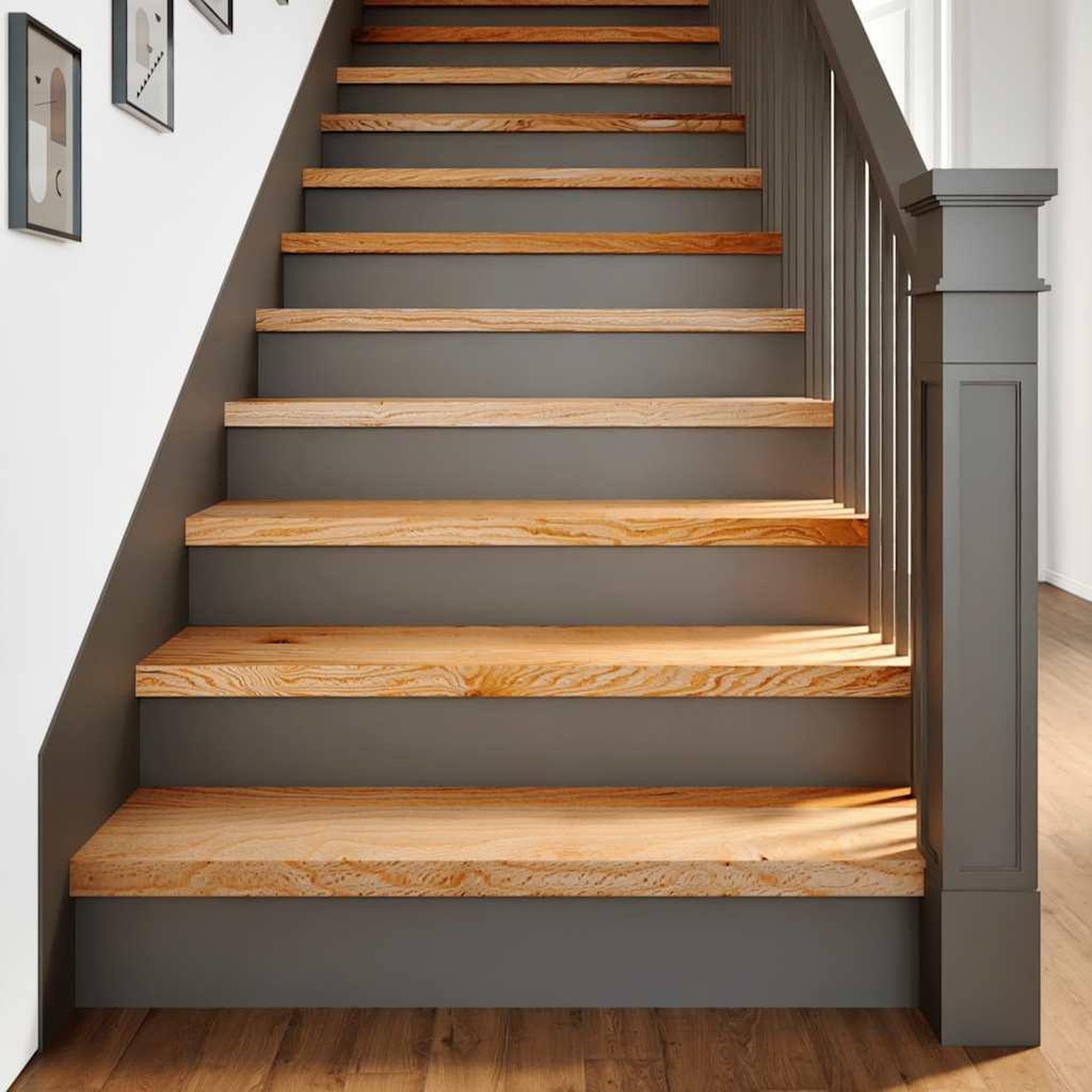 VIDAXL Marches d'escalier 4 pcs marron clair 100x25x2 cm chene massif