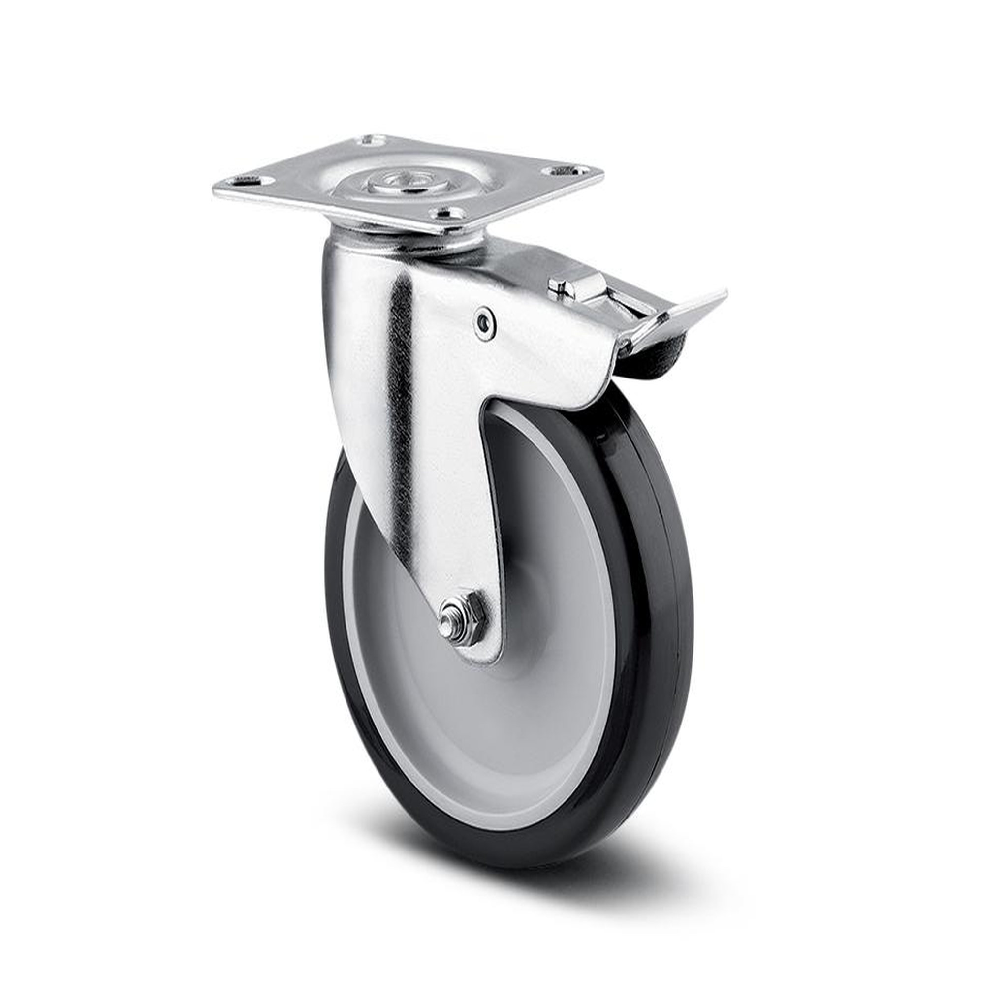 CENTRALE BRICO Roulette de meuble pivotante 1477 frein galet souple o 75mm