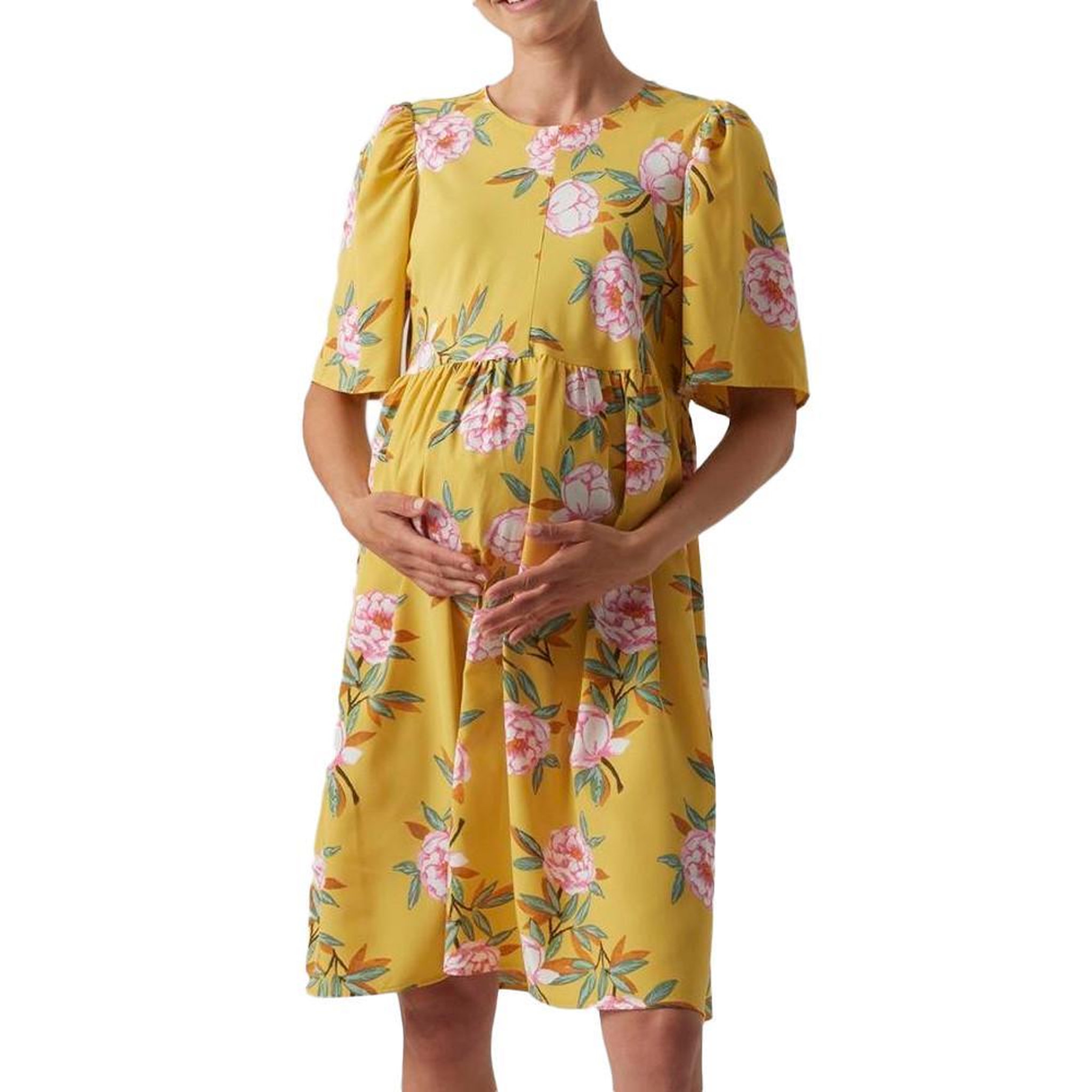 MAMALICIOUS Robe jaune femme mamalicious palma. Coloris disponibles : Jaune