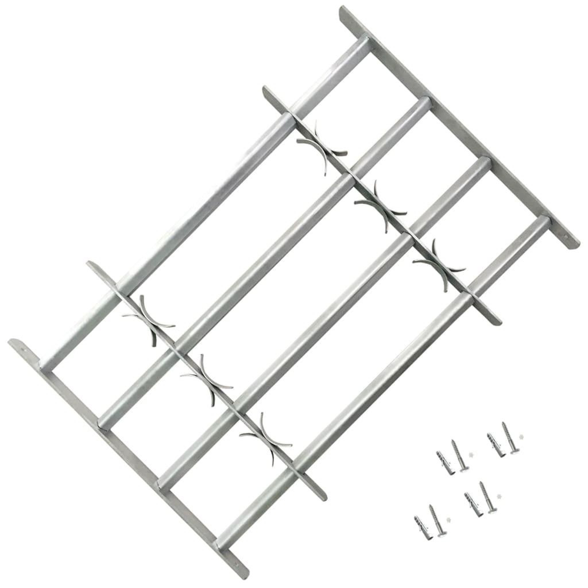 Voir la diapositive 1 : VIDAXL Grille reglable de securite de fenetres et 4 barres 1000-1500mm