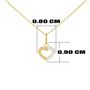 Voir la diapositive 3 : L'ATELIER D'AZUR Collier - Pendentif Or Jaune Coeur Serti de Zirconiums - Chaine Dorée Offerte