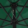 Voir la diapositive 5 : VIDAXL Parasol de jardin avec lumieres LED et mat en aluminium vert