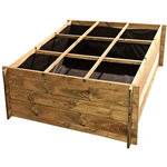 Habitat et Jardin Carré potager en bois  Nigelle  - 140 x 140 x 40 cm