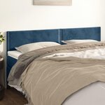VIDAXL Tetes de lit 2 pcs Bleu fonce 100x5x78/88 cm Velours