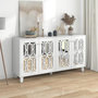 Voir la diapositive 4 : MERAX Buffet 4 porte(s) 0 tiroir(s) - 160 cm blanc mdf