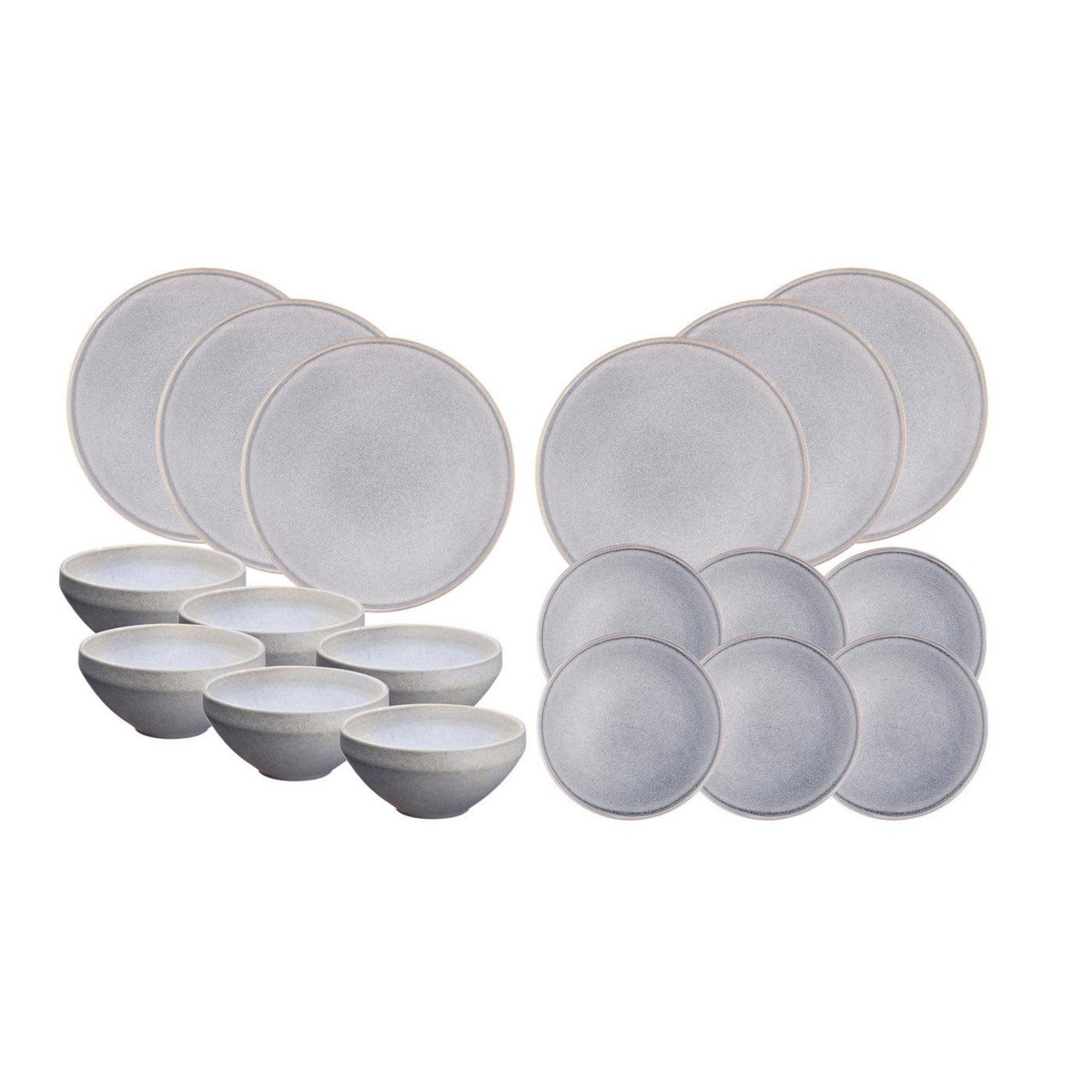 BJORN Service Les Essentiels STONE - 18 pièces - Gris lune
