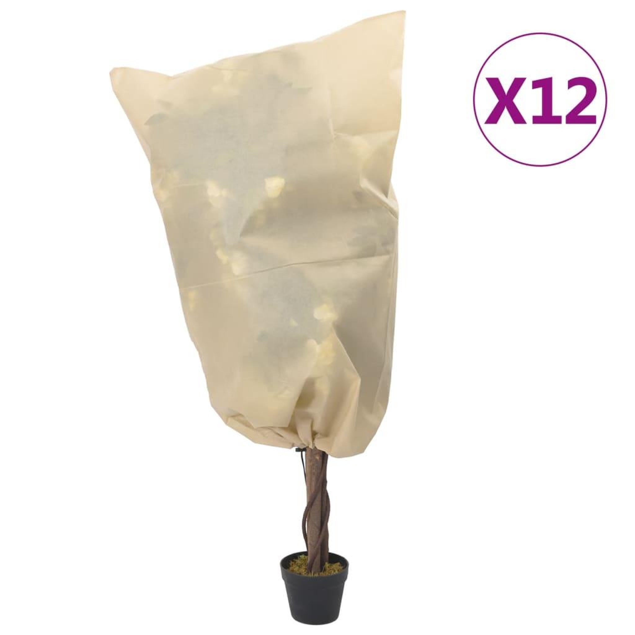 VIDAXL Housses de protection pour plantes avec cordon de serrage 12pcs