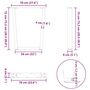 Voir la diapositive 6 : VIDAXL Pieds de table a manger forme V 2pcs blanc 70x(72-73,3)cm acier