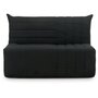 Voir la diapositive 3 : MARKET24 Banquette BZ - 2 places - Tissu Anthracite - 143 x 106 x 92 cm - Matelas BULTEX - BECCI