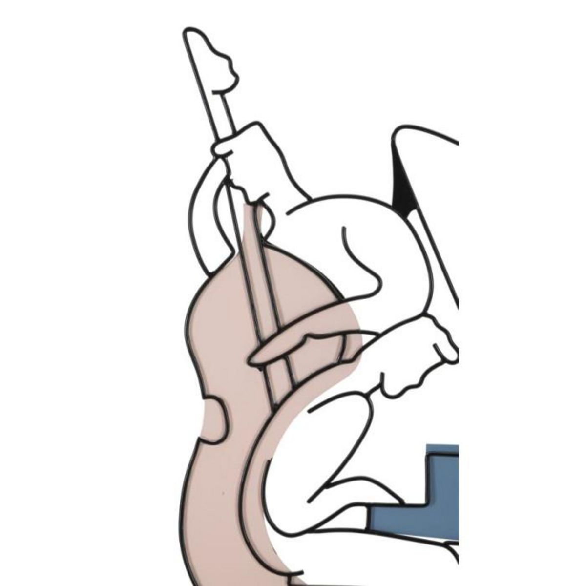 Paris Prix Décoration Murale en Métal  Jazz  70cm Multicolore