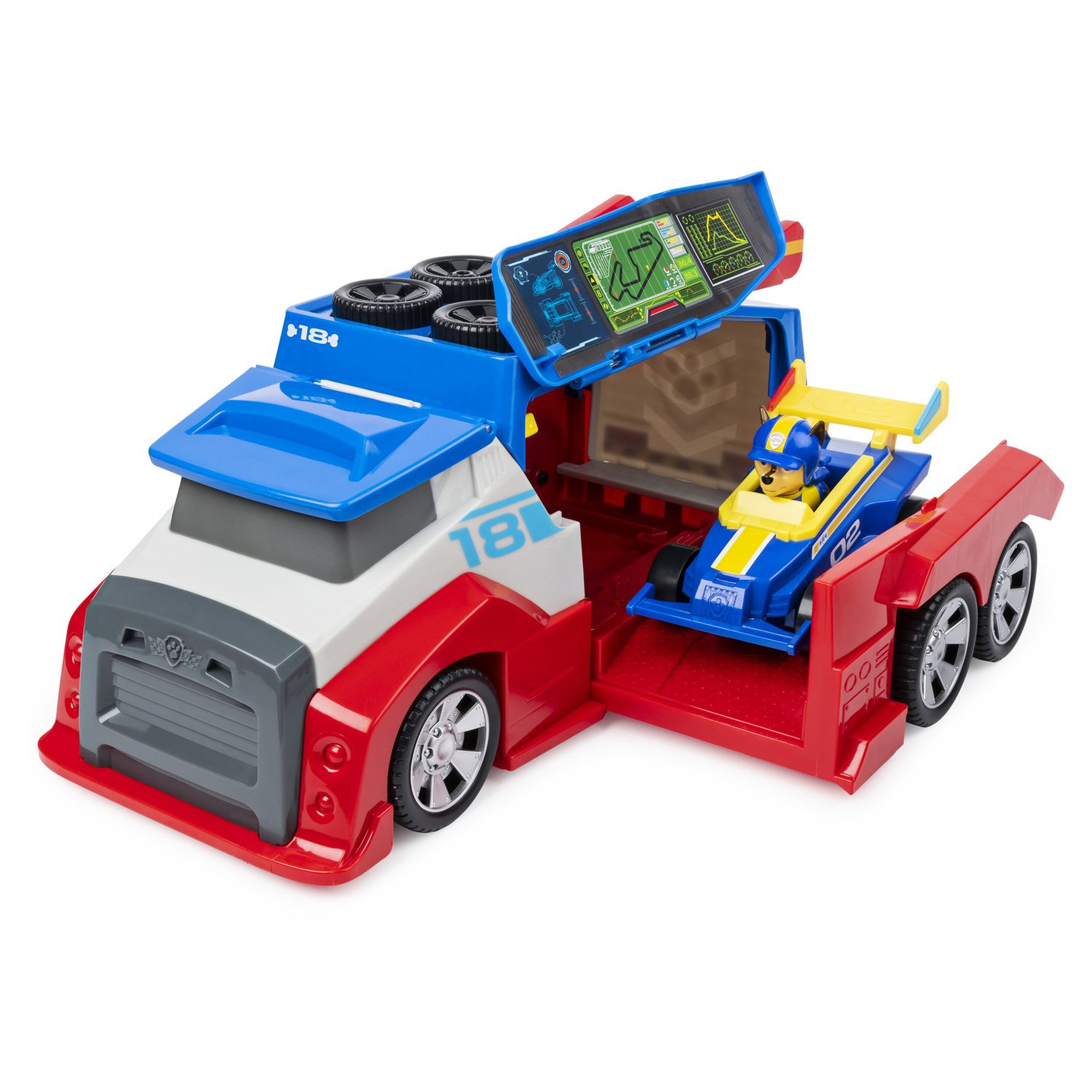 Voir la diapositive 6 : SPIN MASTER Camion mobile Pit Stop Team Ready Race Rescue Paw Patrol