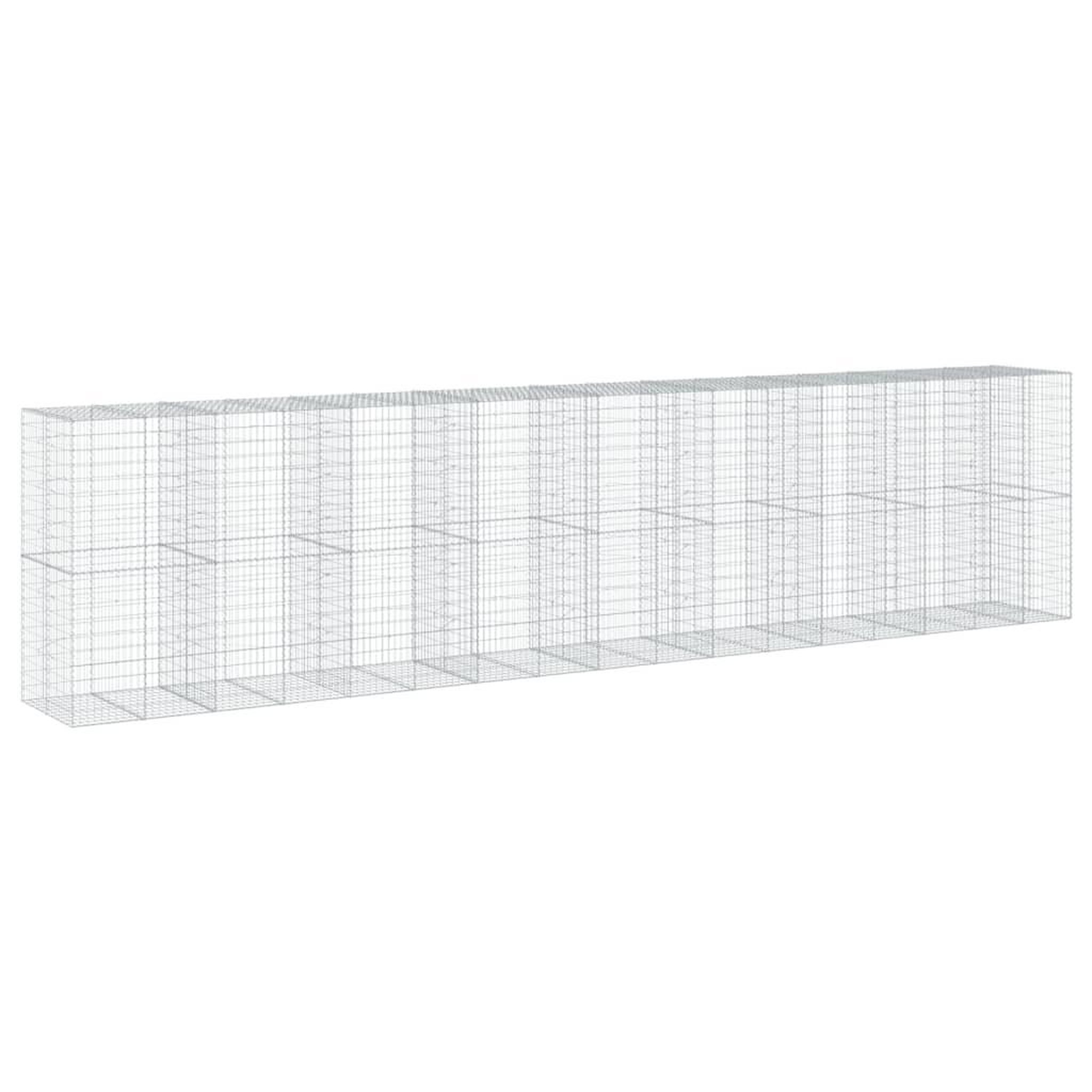 Voir la diapositive 2 : VIDAXL Panier gabion avec couvercle 850x100x200 cm fer galvanise
