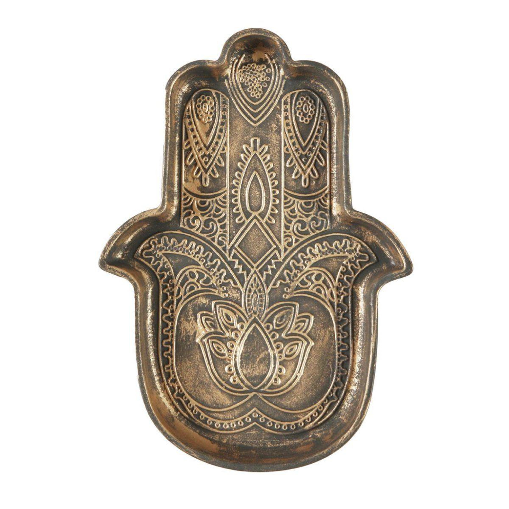 Voir la diapositive 1 : The Home Deco Factory Vide-poche en céramique  main de fatma  20cm marron