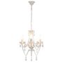 Voir la diapositive 2 : VIDAXL Lustre avec perles Blanc Rond 3 x E14
