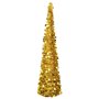 Voir la diapositive 1 : VIDAXL Sapin de Noël artificiel escamotable dore 180 cm PET