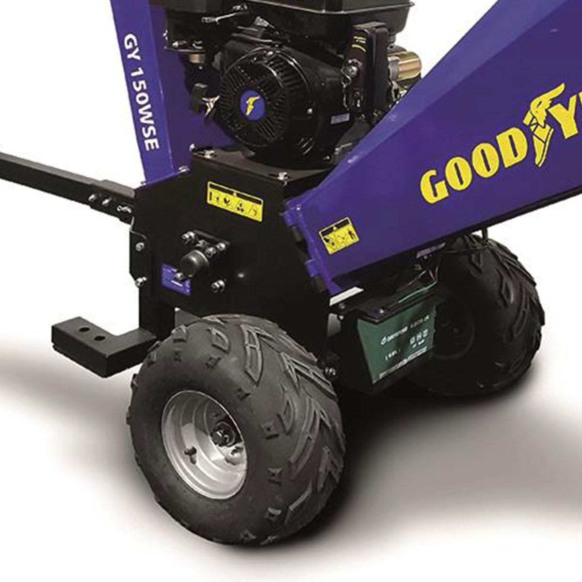 GOODYEAR Broyeur de végétaux thermique 15CV Branches Ø5 à 12cm Max Démarrage électrique GOODYEAR