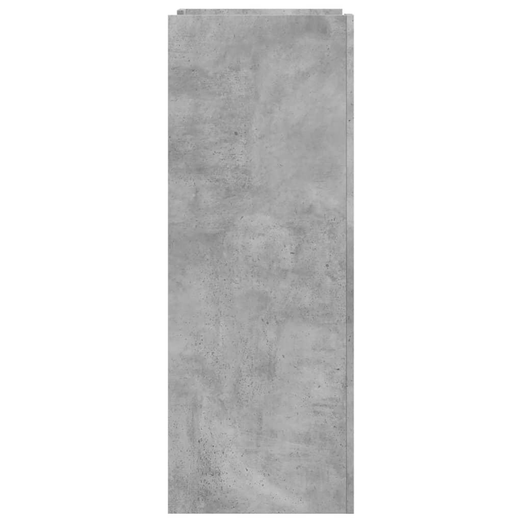 Voir la diapositive 5 : VIDAXL Armoire a chaussures gris beton 74,5x37,5x100 cm
