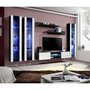 Voir la diapositive 2 : Paris Prix Meuble TV Mural Design  Fly XLIII  310cm Blanc & Noir