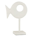 Paris Prix Statuette sur Pied  Figurine Poisson  30cm Blanc