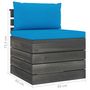 Voir la diapositive 6 : VIDAXL Salon palette de jardin 2 pcs avec coussins Bois de pin massif