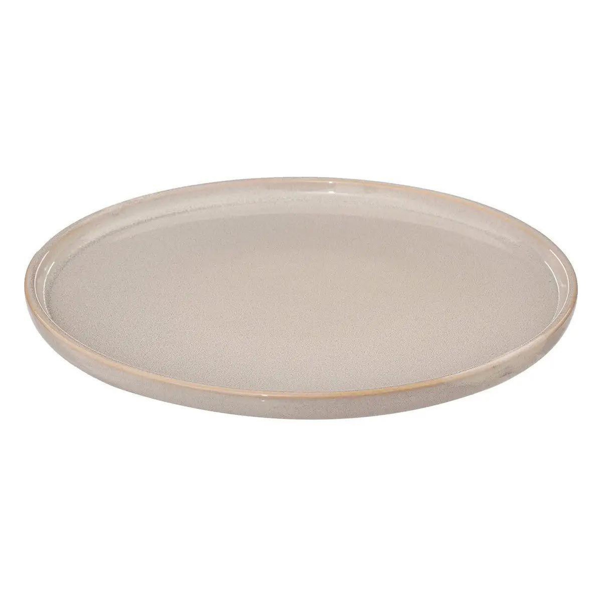 Voir la diapositive 2 : SECRET DE GOURMET Lot de 6 assiettes plates  terre inconnue  27cm beige