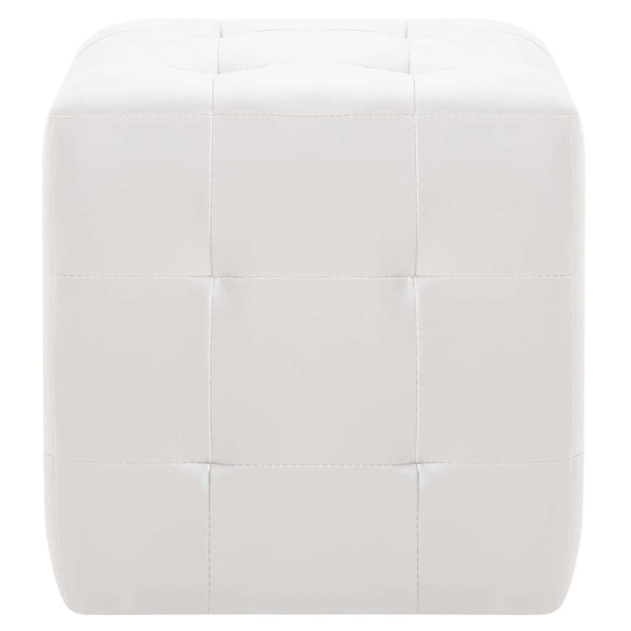 Voir la diapositive 3 : VIDAXL Poufs 2 pcs Blanc 30 x 30 x 30 cm Similicuir