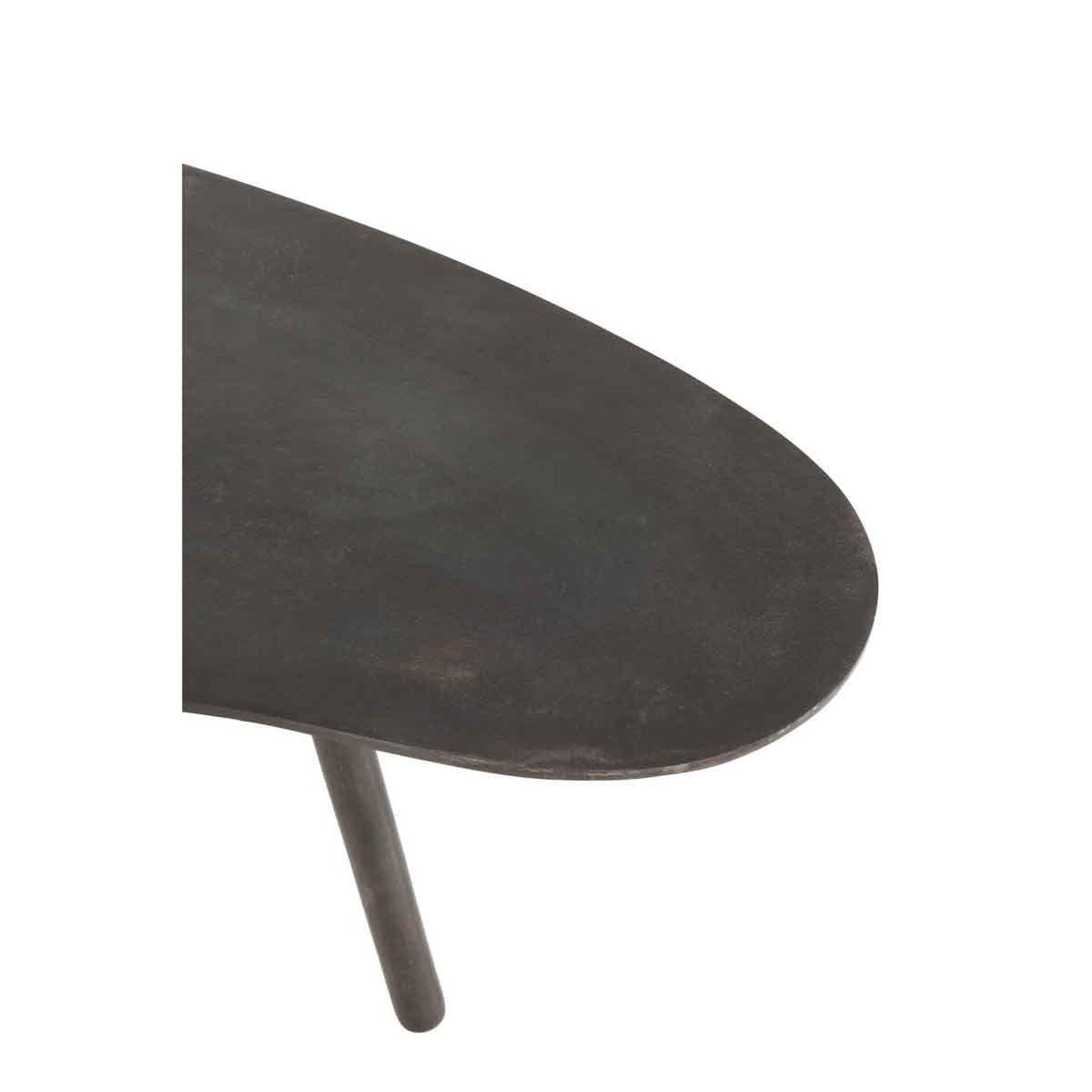 Voir la diapositive 4 : J-LINE Table basse design  goutte  90cm noir