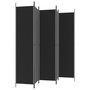 Voir la diapositive 5 : VIDAXL Cloison de separation 5 panneaux Noir 250x220 cm Tissu