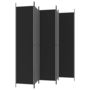 Voir la diapositive 5 : VIDAXL Cloison de separation 5 panneaux Noir 250x220 cm Tissu