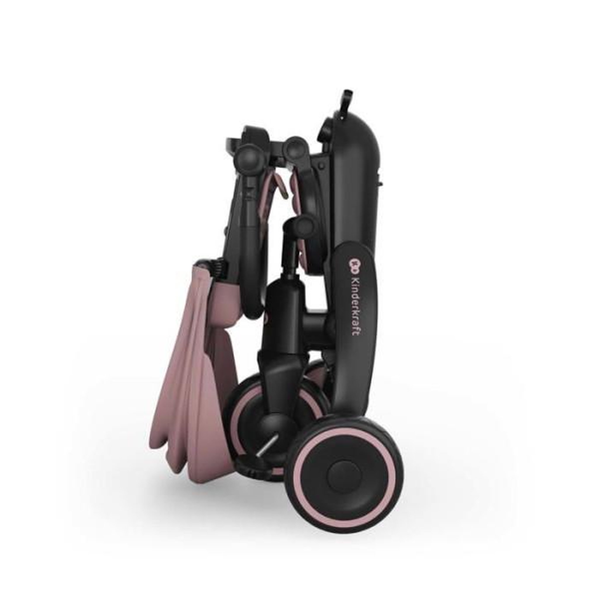 Voir la diapositive 4 : KINDERKRAFT Tricycle Kinderkraft JAZZ 3 pliable évolutif 6 modes siege pivotant inclinable canopy UPF50+ frein double roues Rose