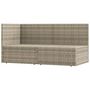 Voir la diapositive 3 : VIDAXL Salon de jardin 2 pcs avec coussins Gris Resine tressee